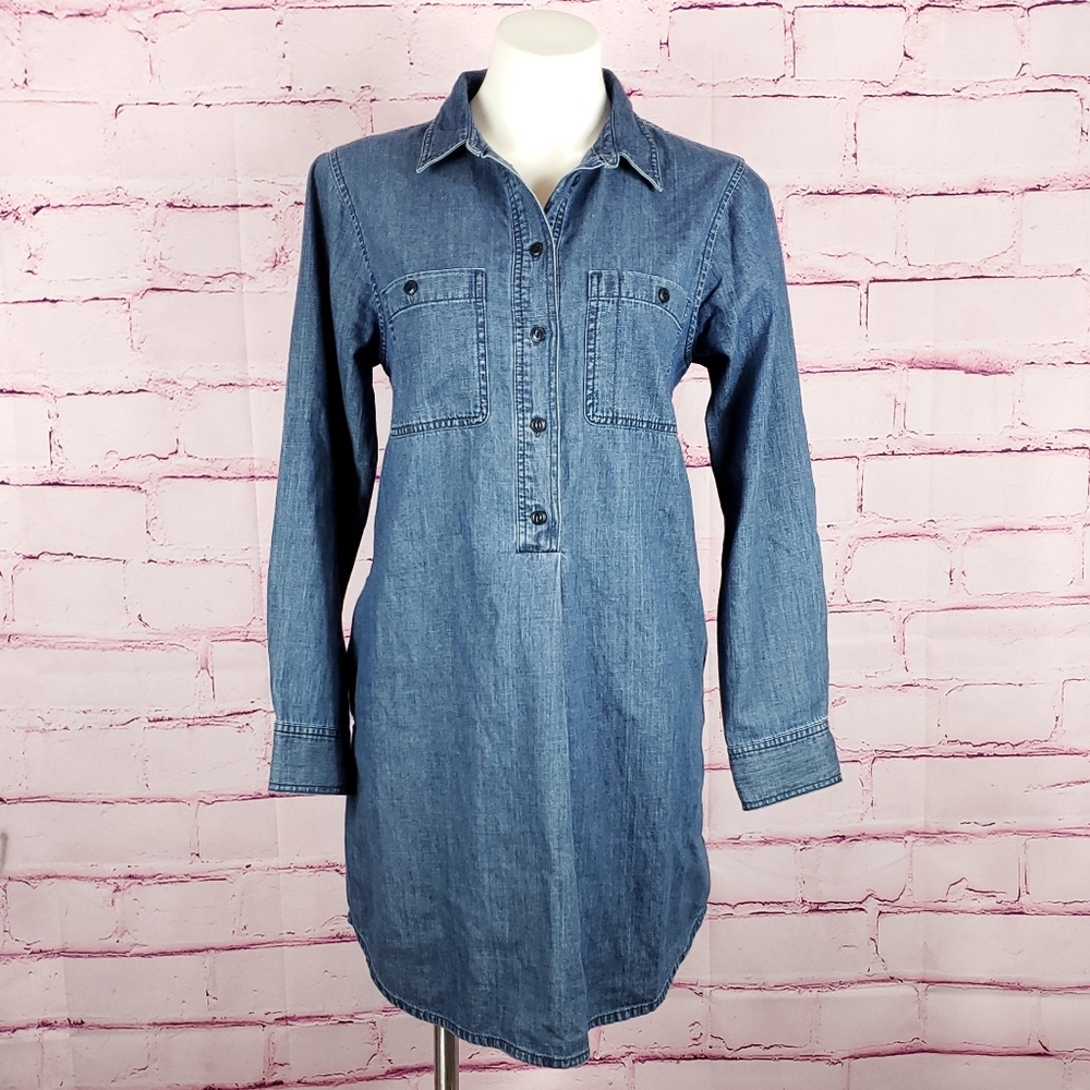 Madewell Stretch Jean Button Down Dress